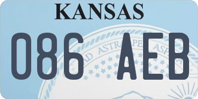 KS license plate 086AEB