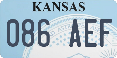 KS license plate 086AEF