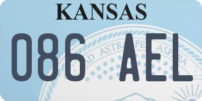 KS license plate 086AEL