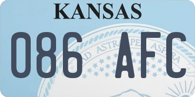 KS license plate 086AFC