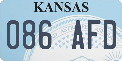 KS license plate 086AFD