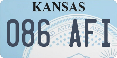 KS license plate 086AFI