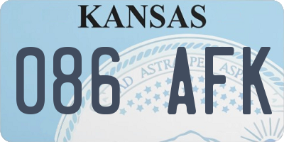 KS license plate 086AFK