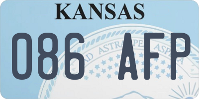 KS license plate 086AFP