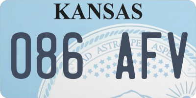 KS license plate 086AFV