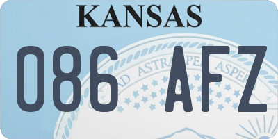 KS license plate 086AFZ