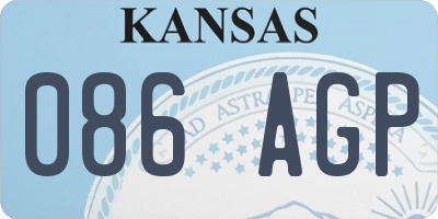 KS license plate 086AGP