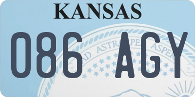KS license plate 086AGY