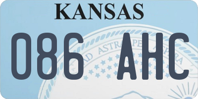 KS license plate 086AHC
