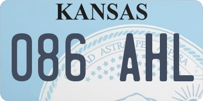 KS license plate 086AHL