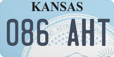 KS license plate 086AHT