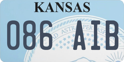 KS license plate 086AIB