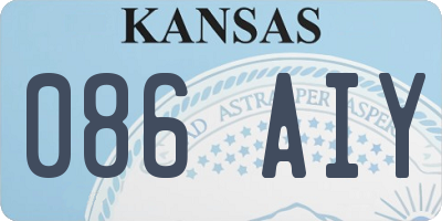 KS license plate 086AIY
