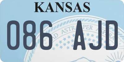 KS license plate 086AJD