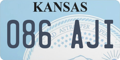 KS license plate 086AJI