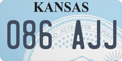 KS license plate 086AJJ