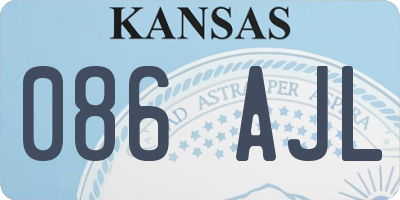 KS license plate 086AJL