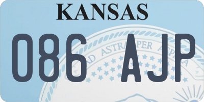 KS license plate 086AJP