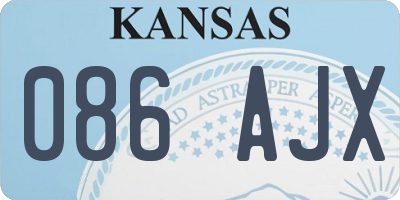 KS license plate 086AJX