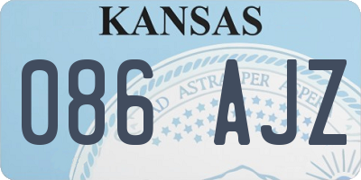 KS license plate 086AJZ