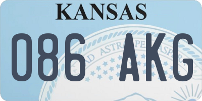 KS license plate 086AKG