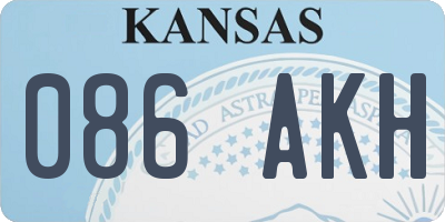 KS license plate 086AKH