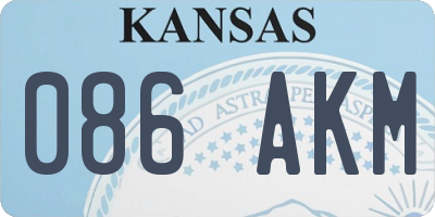 KS license plate 086AKM