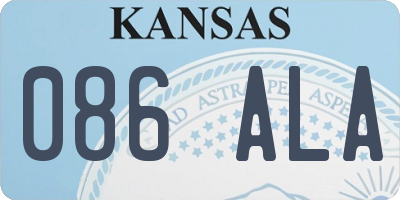 KS license plate 086ALA