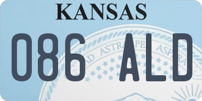 KS license plate 086ALD