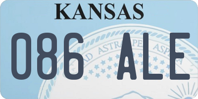 KS license plate 086ALE