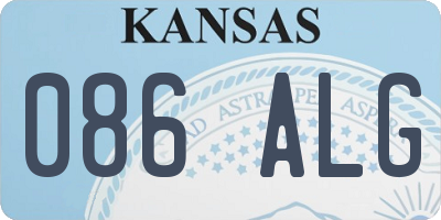 KS license plate 086ALG