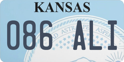 KS license plate 086ALI