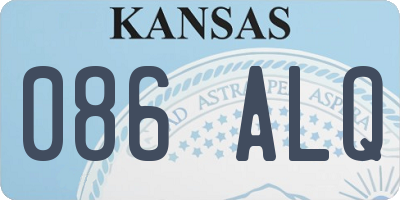 KS license plate 086ALQ