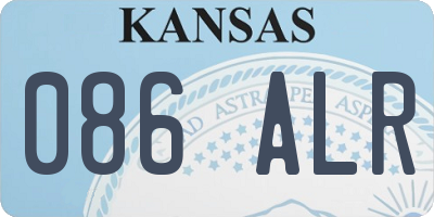 KS license plate 086ALR