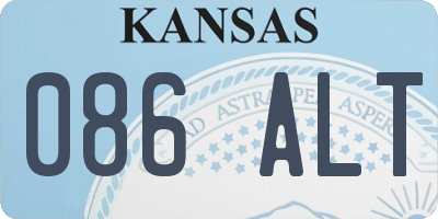 KS license plate 086ALT