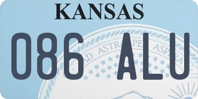 KS license plate 086ALU