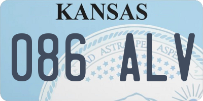 KS license plate 086ALV