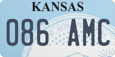 KS license plate 086AMC