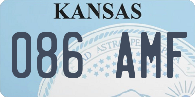KS license plate 086AMF