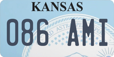 KS license plate 086AMI