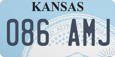 KS license plate 086AMJ