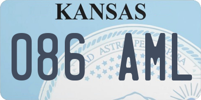 KS license plate 086AML