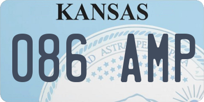 KS license plate 086AMP