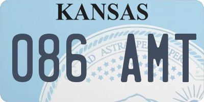 KS license plate 086AMT