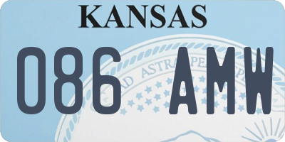 KS license plate 086AMW