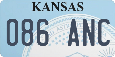 KS license plate 086ANC