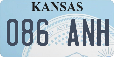 KS license plate 086ANH
