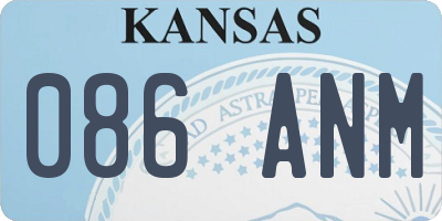 KS license plate 086ANM