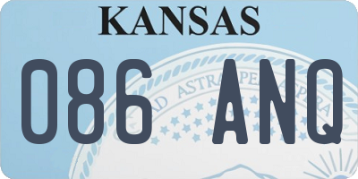 KS license plate 086ANQ