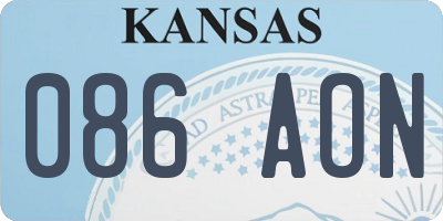 KS license plate 086AON